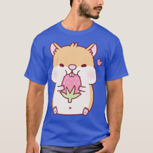 Niedlicher Hamster auf Erdbeere T-Shirt
