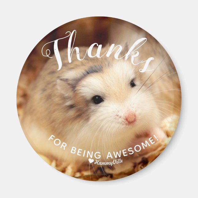 Niedlicher Hamster-Dank für das Phantastische sein Magnet (Vorne)