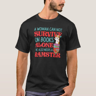 Niedlicher Hamster, der Buch einer Frau liest, kan T-Shirt
