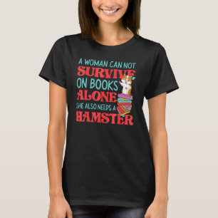 Niedlicher Hamster, der Buch einer Frau liest, kan T-Shirt