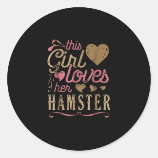 Niedlicher Hamster für diese Girl-Liebhaber Runder Aufkleber