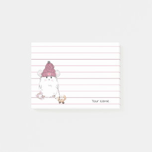 Niedlicher Hamster-Individuelle Name Post-it Klebezettel