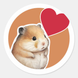 Niedlicher Hamster Klassischer Rundsticker Runder Aufkleber