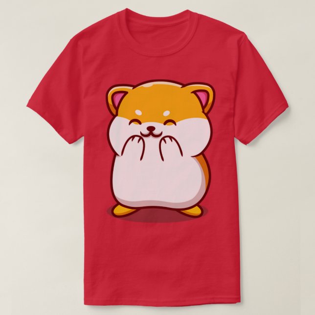 Niedlicher Hamster Laughing Cartoon T-Shirt (Design vorne)