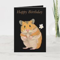 Niedlicher Hamster mit Blume Card