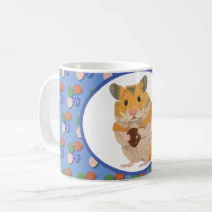 Niedlicher Hamster mit einem Ostereier Kaffeetasse