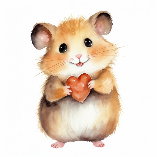 Niedlicher Hamster mit Heart Neck Krawatte (Von Creator hochgeladen)