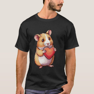 Niedlicher Hamster mit Herz-Adorable Animal Print T-Shirt