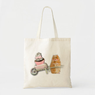 Niedlicher Hamster mit Muffin-Illustrationsgeschen Tragetasche