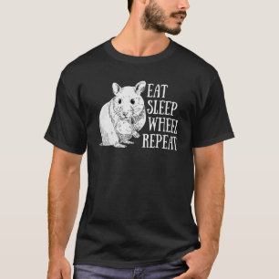 Niedlicher Hamster mit Schlafraderwiederholung und T-Shirt