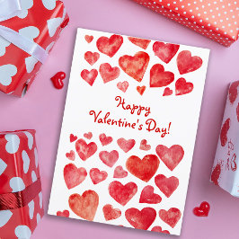 Niedlicher Hand Rotes Herz Gutes Valentinstag Feiertagskarte