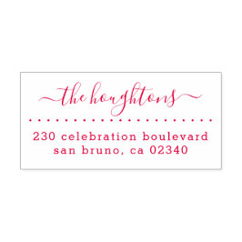 Niedlicher handgeschriebener Familienname Moderne  Permastempel