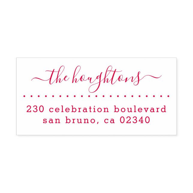 Niedlicher handgeschriebener Familienname Moderne  Permastempel (Design)