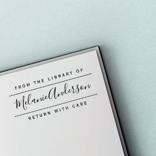 Niedlicher handgeschriebener Name aus der Biblioth Gummistempel