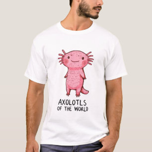 Niedlicher handGezeichnet Axolotl-Cartoon T-Shirt