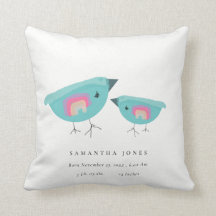 Niedlicher Handgezogener Regenbogen Blue Birdy Bab