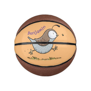 Niedlicher Happy Californian Wachteln Cartoon Illu Mini Basketball