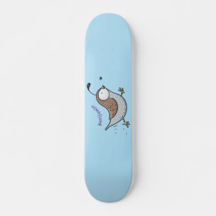 Niedlicher Happy Californian Wachteln Cartoon Illu Skateboard