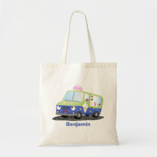 Niedlicher Happy Eis LKW Cartoon Tragetasche