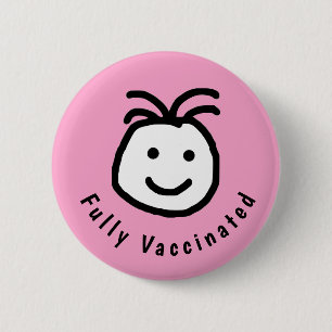 Niedlicher Happy Face Vaccated Text Button