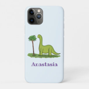 Niedlicher Happy Green Brontosaurus Dinosaurier Ca Case-Mate iPhone Hülle