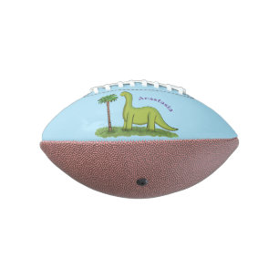 Niedlicher Happy Green Brontosaurus Dinosaurier Ca Football