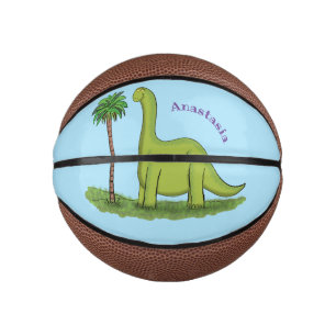 Niedlicher Happy Green Brontosaurus Dinosaurier Ca Mini Basketball