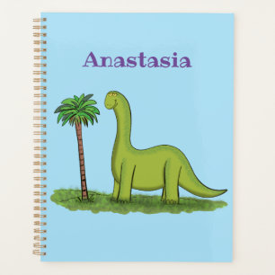 Niedlicher Happy Green Brontosaurus Dinosaurier Ca Planer
