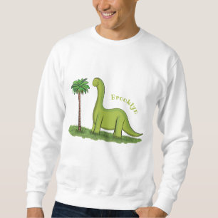Niedlicher Happy Green Brontosaurus Dinosaurier Ca Sweatshirt