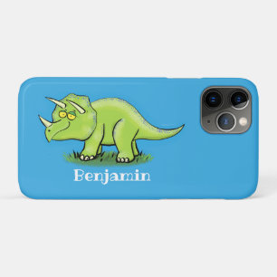 Niedlicher Happy Green Triceratops Dinosaurier Car Case-Mate iPhone Hülle