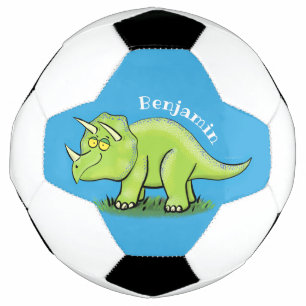 Niedlicher Happy Green Triceratops Dinosaurier Car Fußball