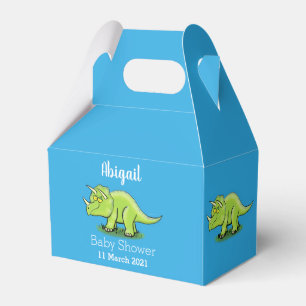 Niedlicher Happy Green Triceratops Dinosaurier Car Geschenkschachtel