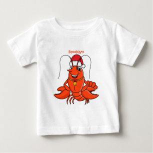 Niedlicher Happy Hummer mit Weihnachtshut Cartoon Baby T-shirt