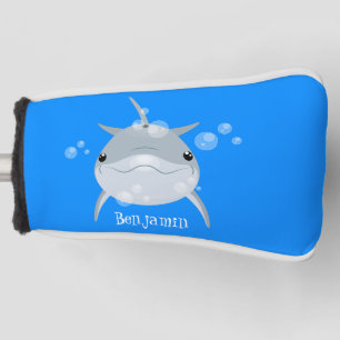 Niedlicher Happy-Kawaii-Delphin-Cartoon Golf Headcover