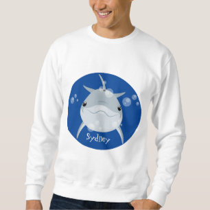Niedlicher Happy-Kawaii-Delphin-Cartoon Sweatshirt
