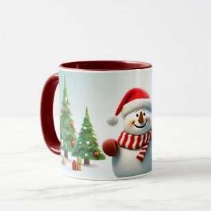 Niedlicher Happy Kids Children Winter Snowman Tasse