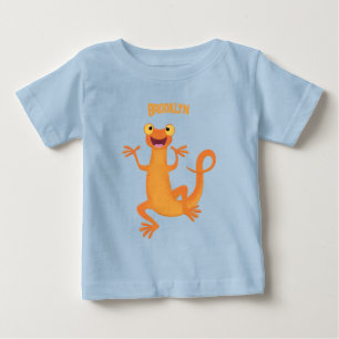 Niedlicher Happy-Orange-Tänzer Baby T-shirt