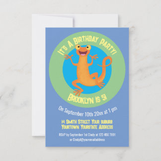 Niedlicher Happy-Orange-Tänzer Einladung