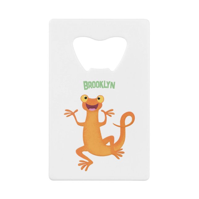Niedlicher Happy-Orange-Tänzer Geldbeutel Flaschenöffner (Vorderseite)