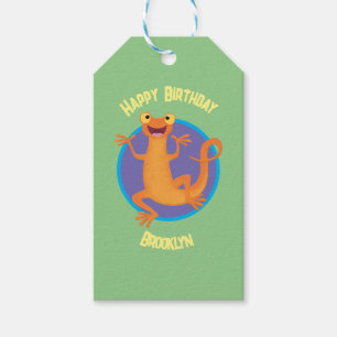 Niedlicher Happy-Orange-Tänzer Geschenkanhänger