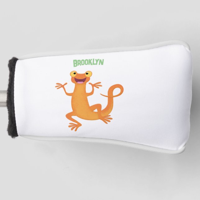 Niedlicher Happy-Orange-Tänzer Golf Headcover (Vorderseite)