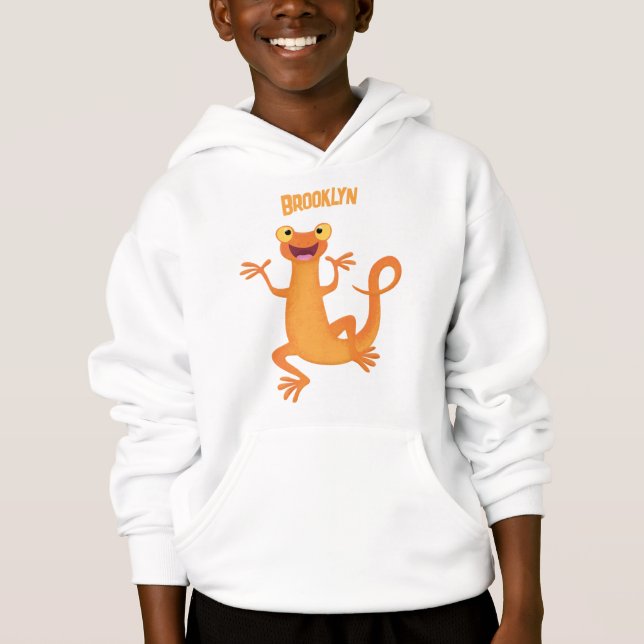 Niedlicher Happy-Orange-Tänzer Hoodie (Vorderseite)