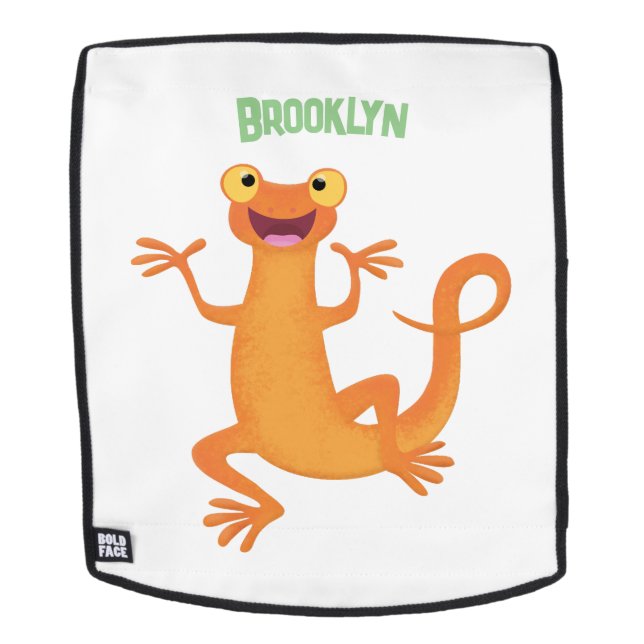 Niedlicher Happy-Orange-Tänzer Rucksack (Abnehmbare Front)