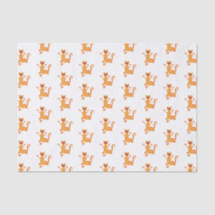 Niedlicher Happy-Orange-Tänzer Seidenpapier