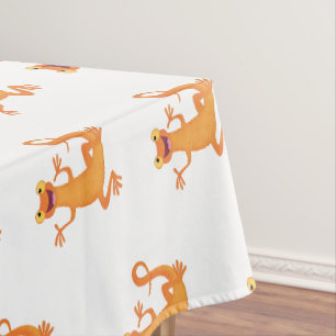 Niedlicher Happy-Orange-Tänzer Tischdecke