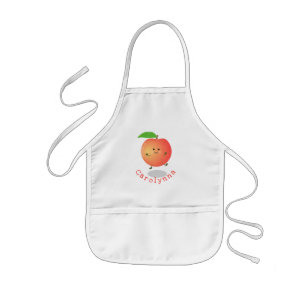 Niedlicher Happy Peach nur peachy Cartoon Illustra Kinderschürze
