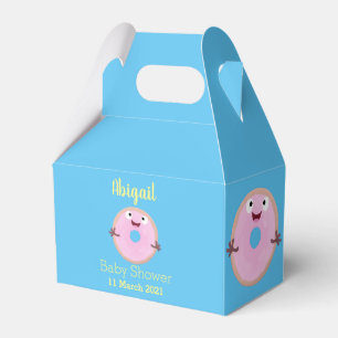 Niedlicher Happy-Pink-Glattleder-Donut-Cartoon Geschenkschachtel