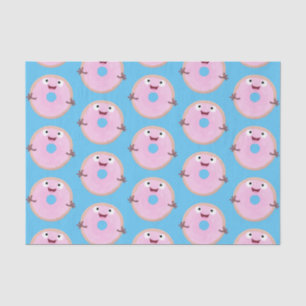Niedlicher Happy-Pink-Glattleder-Donut-Cartoon Seidenpapier