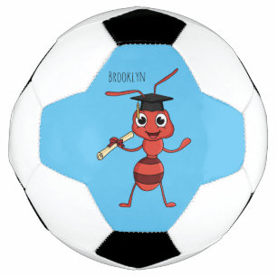 Niedlicher Happy Red Ameise Cartoon Fußball