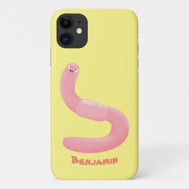 Niedlicher Happy-Rosa-Cartoon Case-Mate iPhone Hülle (Rückseite)